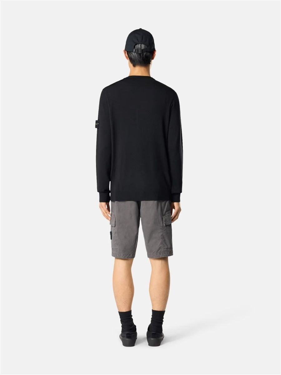 Slim-fit cargo shorts with asymmetrical seams-STONE ISLAND-Verso