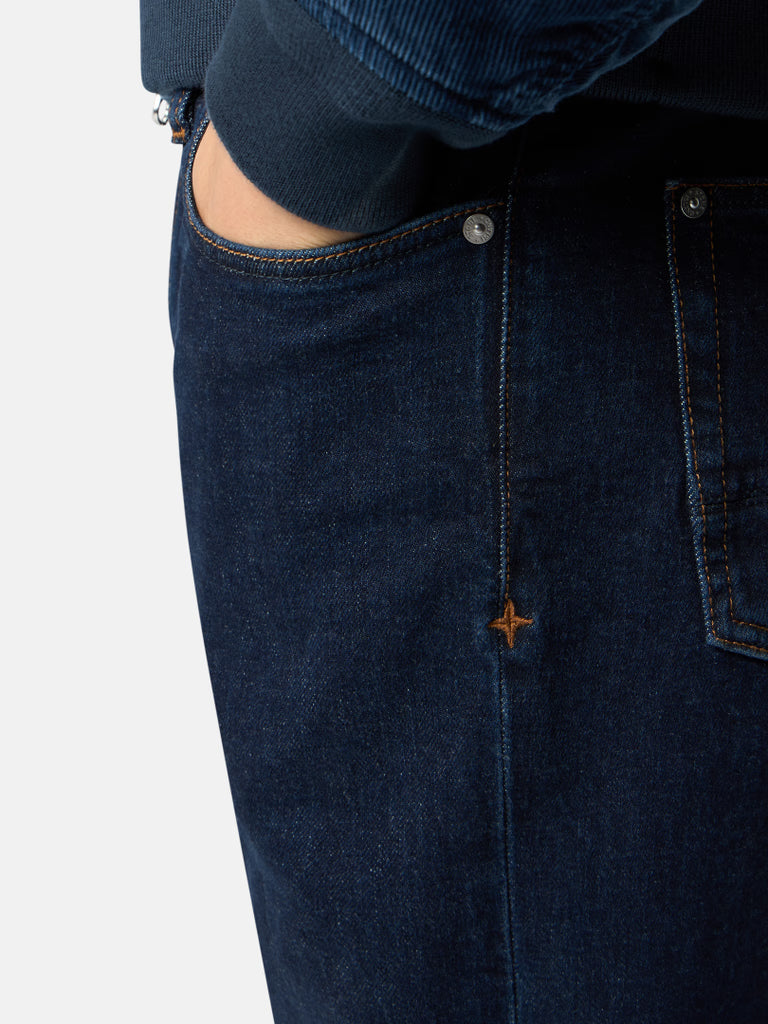 Slim-fit five-pocket jeans with rinsed finish-STONE ISLAND-Verso