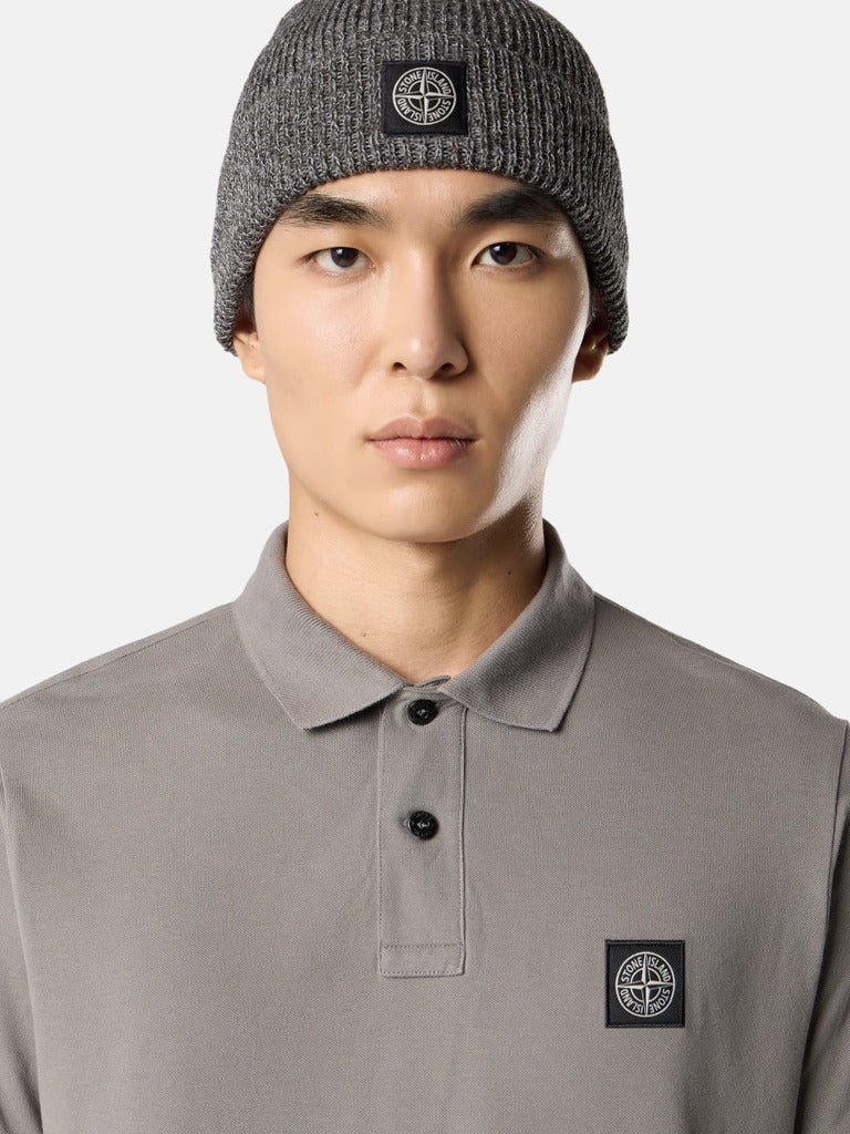 Slim-fit short-sleeve polo shirt with compass patch-STONE ISLAND-Verso