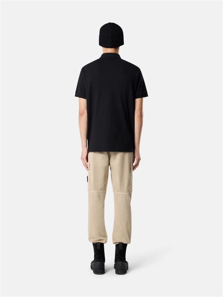 Slim-fit short-sleeve polo shirt with compass patch-STONE ISLAND-Verso