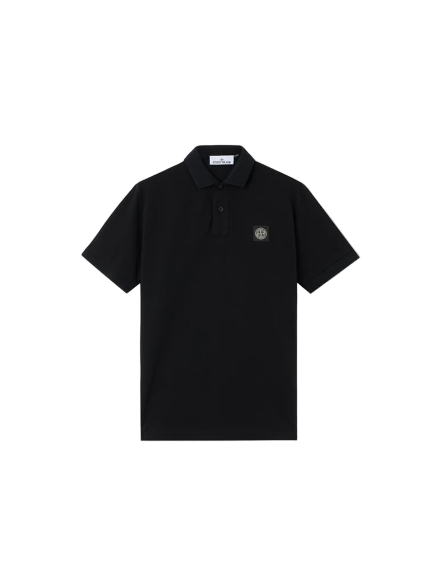 Slim-fit short-sleeve polo shirt with compass patch-STONE ISLAND-Verso