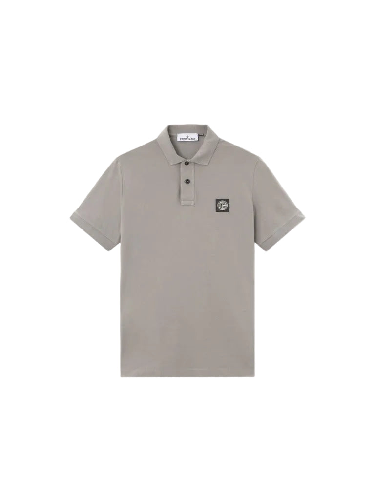 Slim-fit short-sleeve polo shirt with compass patch-STONE ISLAND-Verso