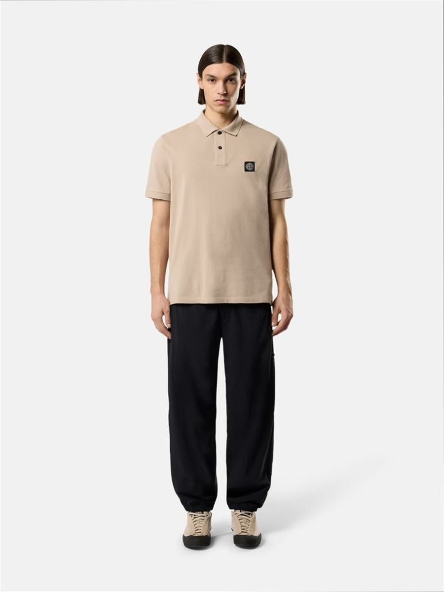 Slim-fit short-sleeve polo with compass patch-STONE ISLAND-Verso