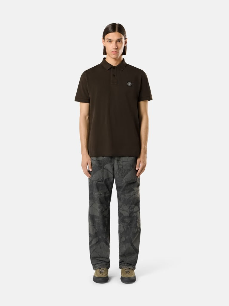 Slim-fit short-sleeve polo with compass patch-STONE ISLAND-Verso