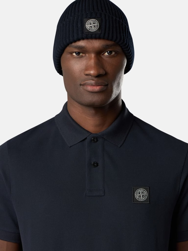 Slim-fit short-sleeve polo with compass patch-STONE ISLAND-Verso
