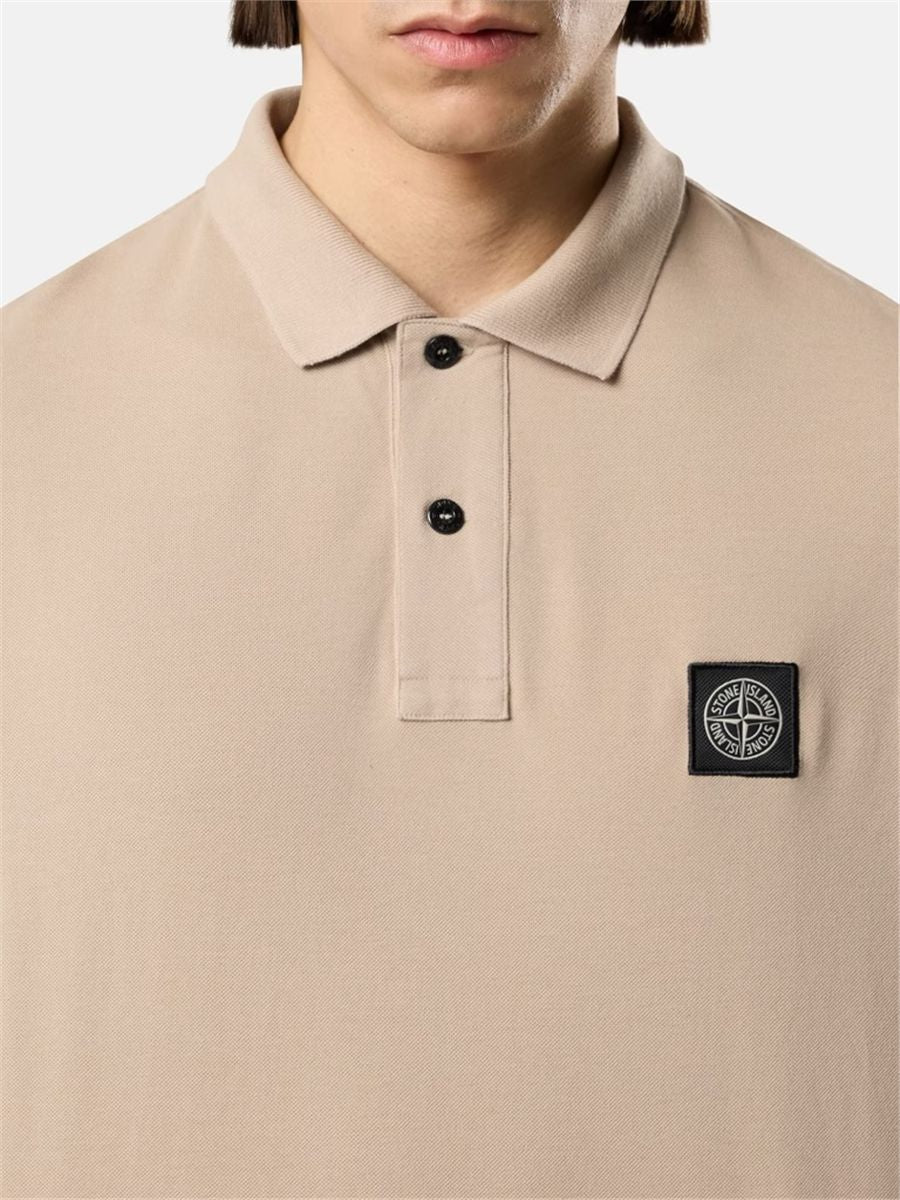 Slim-fit short-sleeve polo with compass patch-STONE ISLAND-Verso