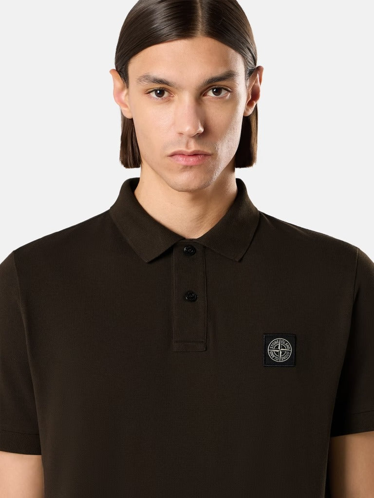 Slim-fit short-sleeve polo with compass patch-STONE ISLAND-Verso
