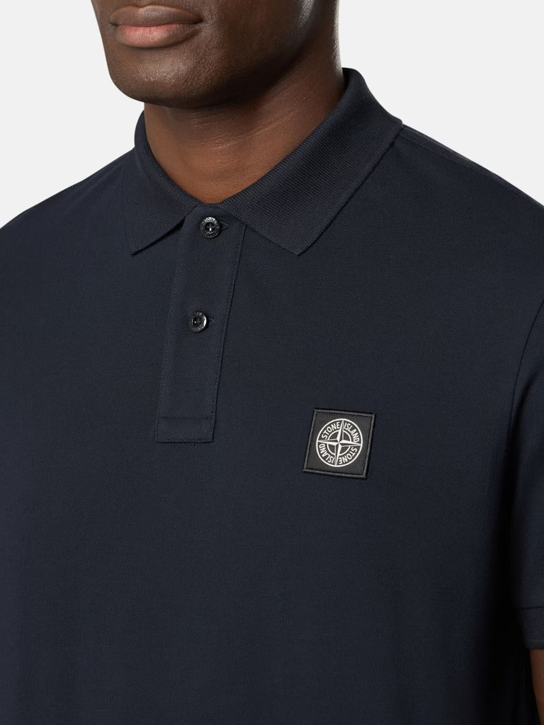 Slim-fit short-sleeve polo with compass patch-STONE ISLAND-Verso