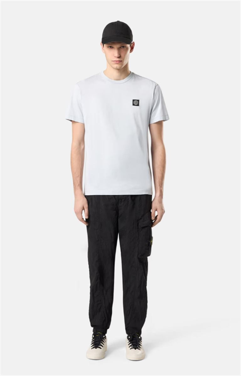 SLIM FIT T-SHIRT WITH COMPASS LOGO PATCH-STONE ISLAND-Verso