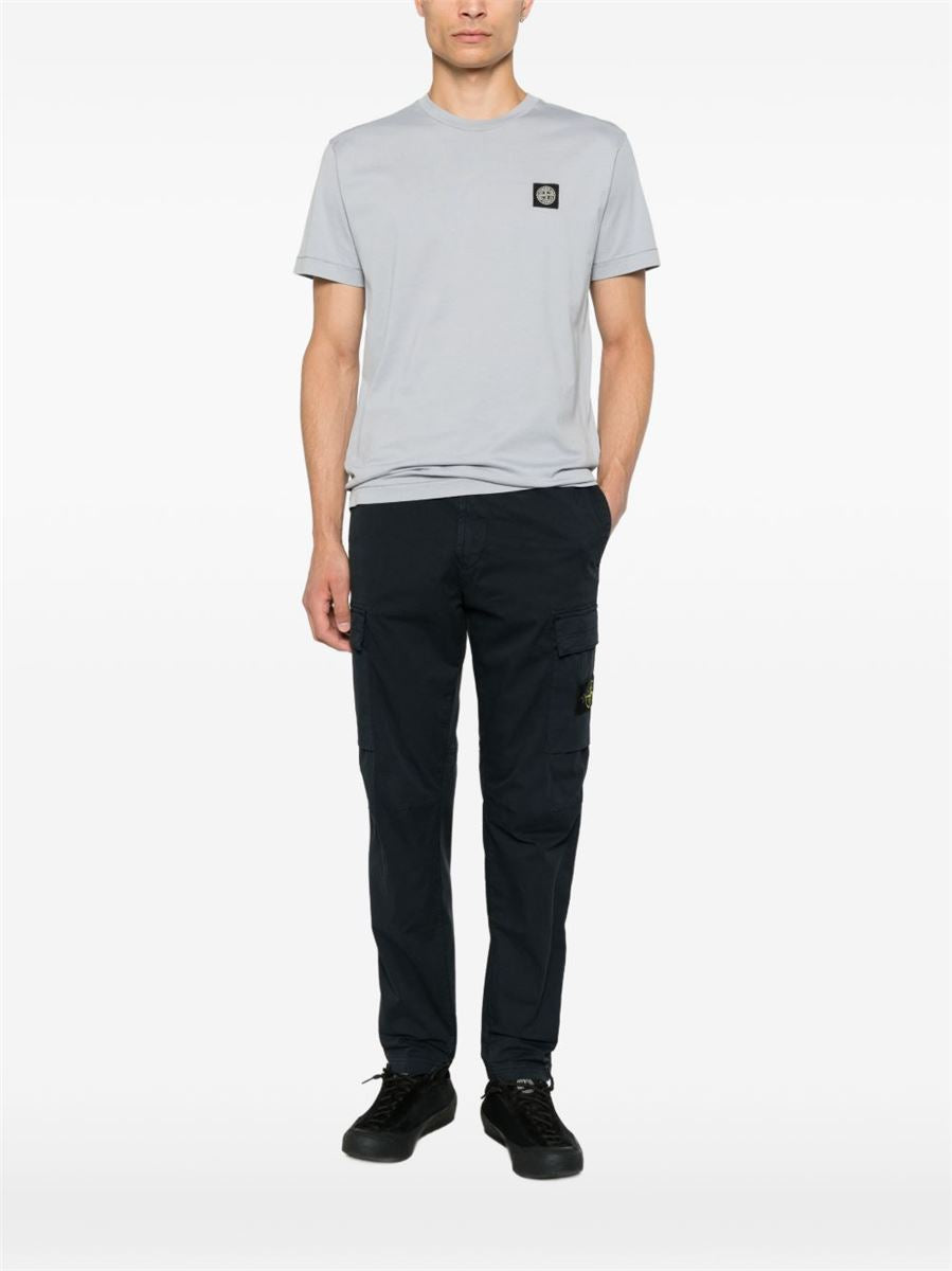 Slim-fit t-shirt with compass patch-STONE ISLAND-Verso