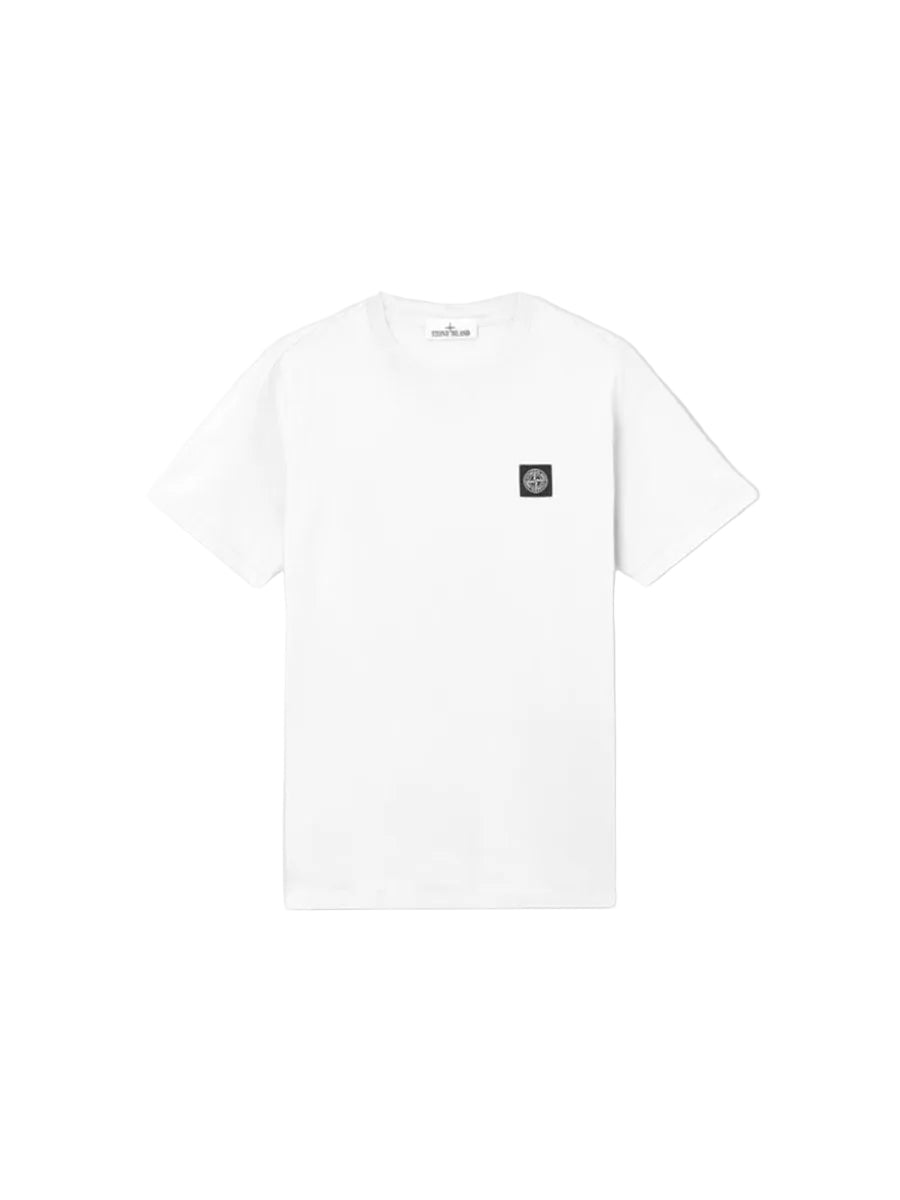 Sky Blue Slim-fit T-shirt with Compass patch-STONE ISLAND-305483-XS-Verso