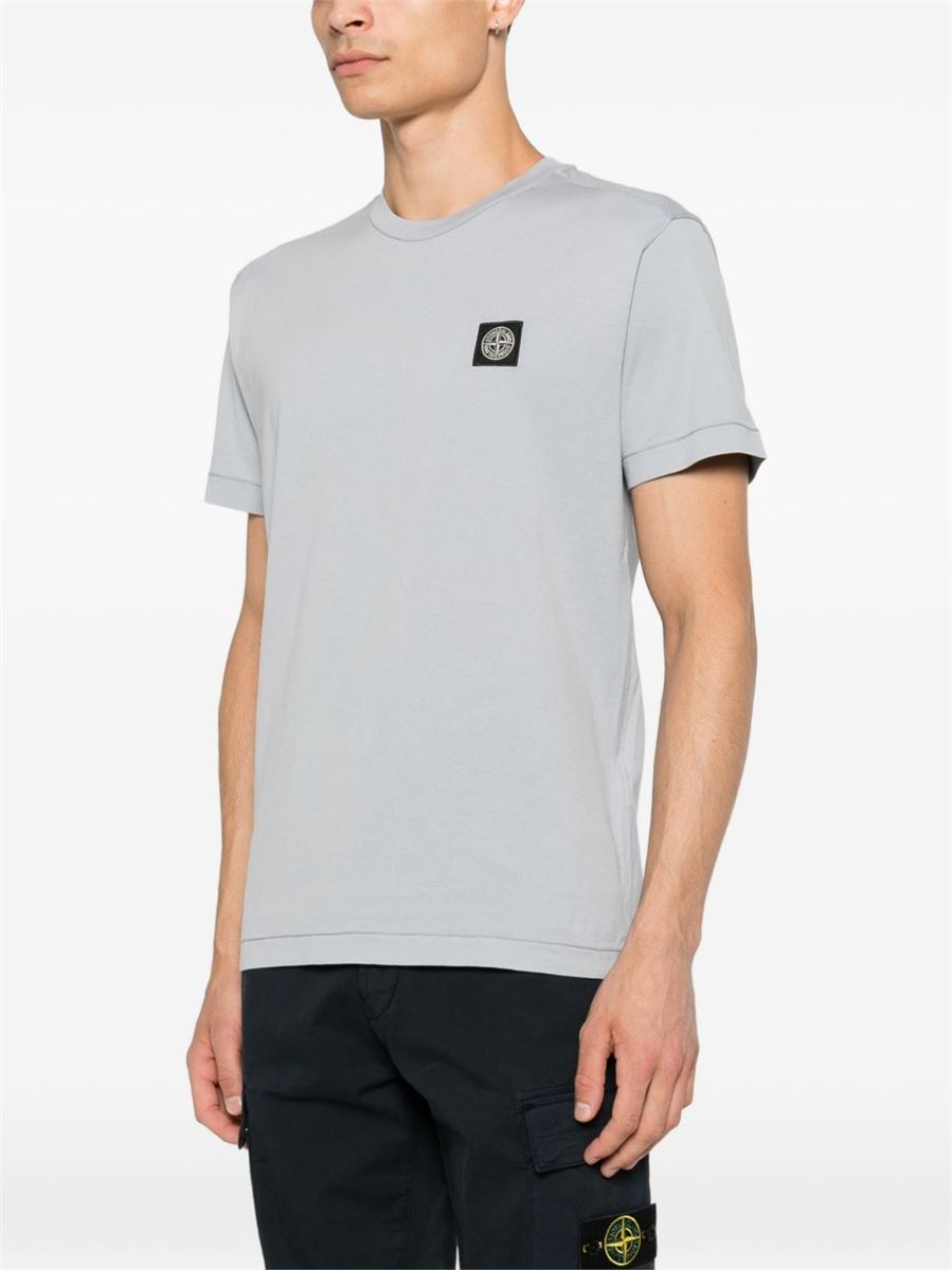 Slim-fit t-shirt with compass patch-STONE ISLAND-Verso