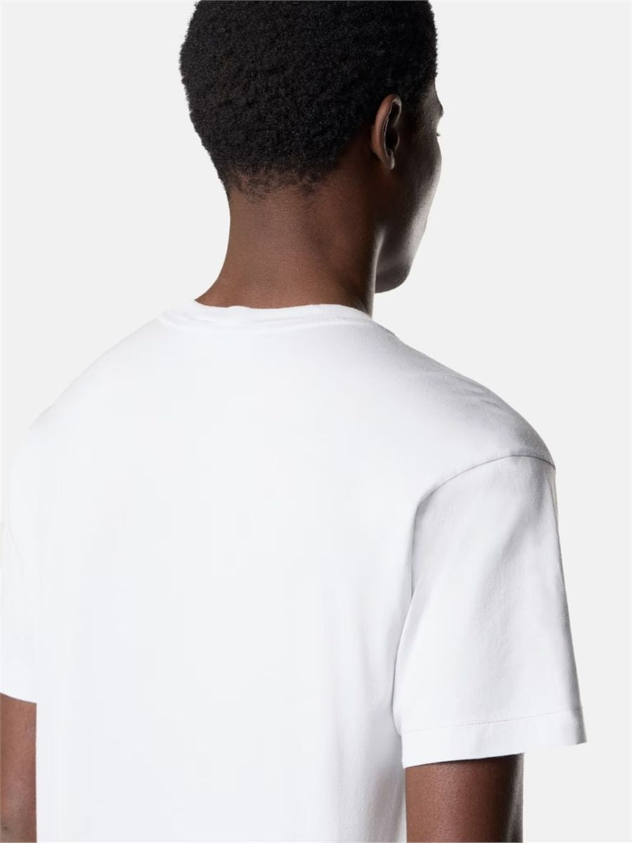 Sky Blue Slim-fit T-shirt with Compass patch-STONE ISLAND-Verso