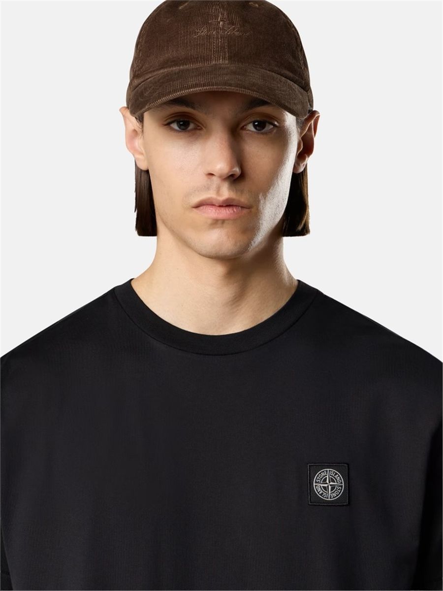 Slim-fit t-shirt with compass patch-STONE ISLAND-Verso
