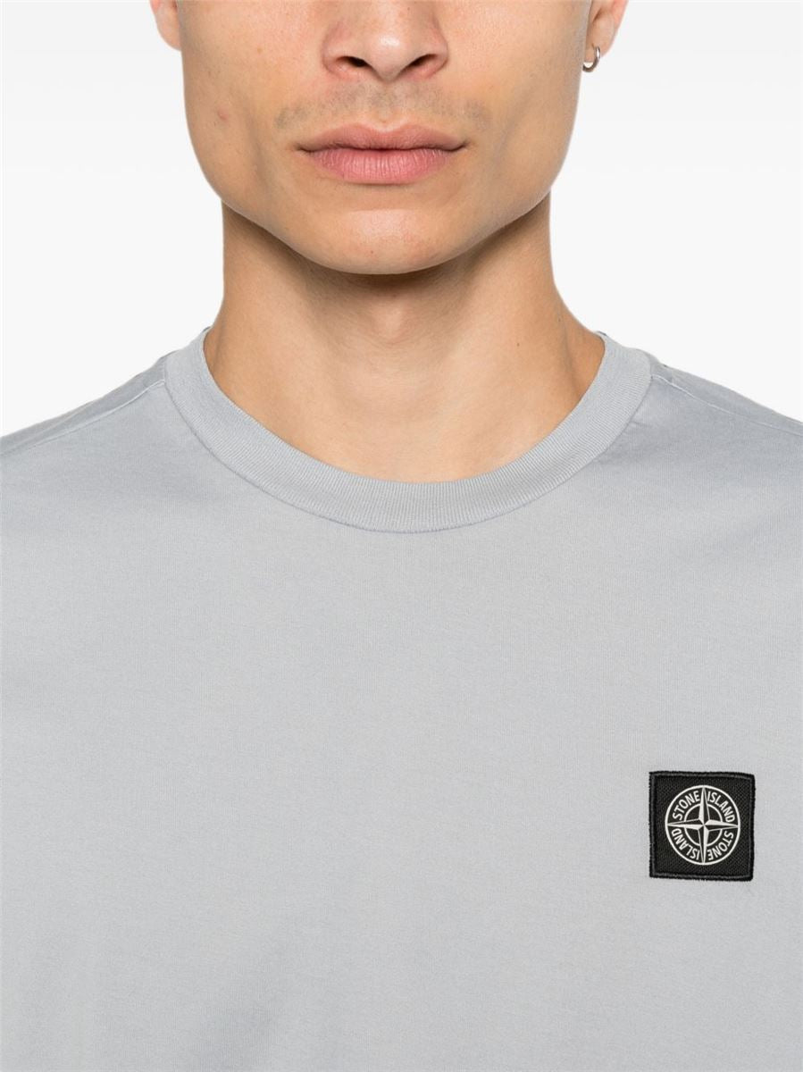 Slim-fit t-shirt with compass patch-STONE ISLAND-Verso