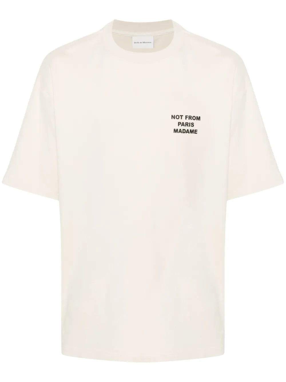 Slogan-print cotton t-shirt-DRÔLE DE MONSIEUR-Verso