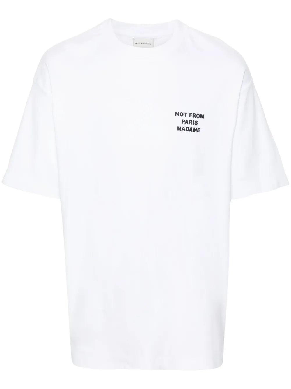 Slogan-print cotton t-shirt-DRÔLE DE MONSIEUR-Verso
