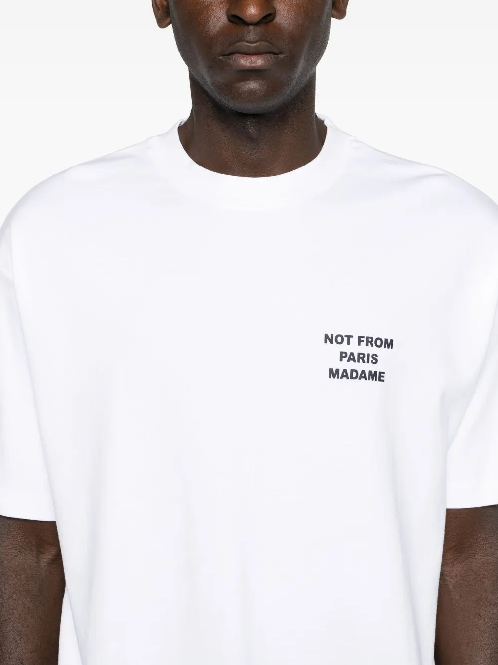 Slogan-print cotton t-shirt-DRÔLE DE MONSIEUR-Verso