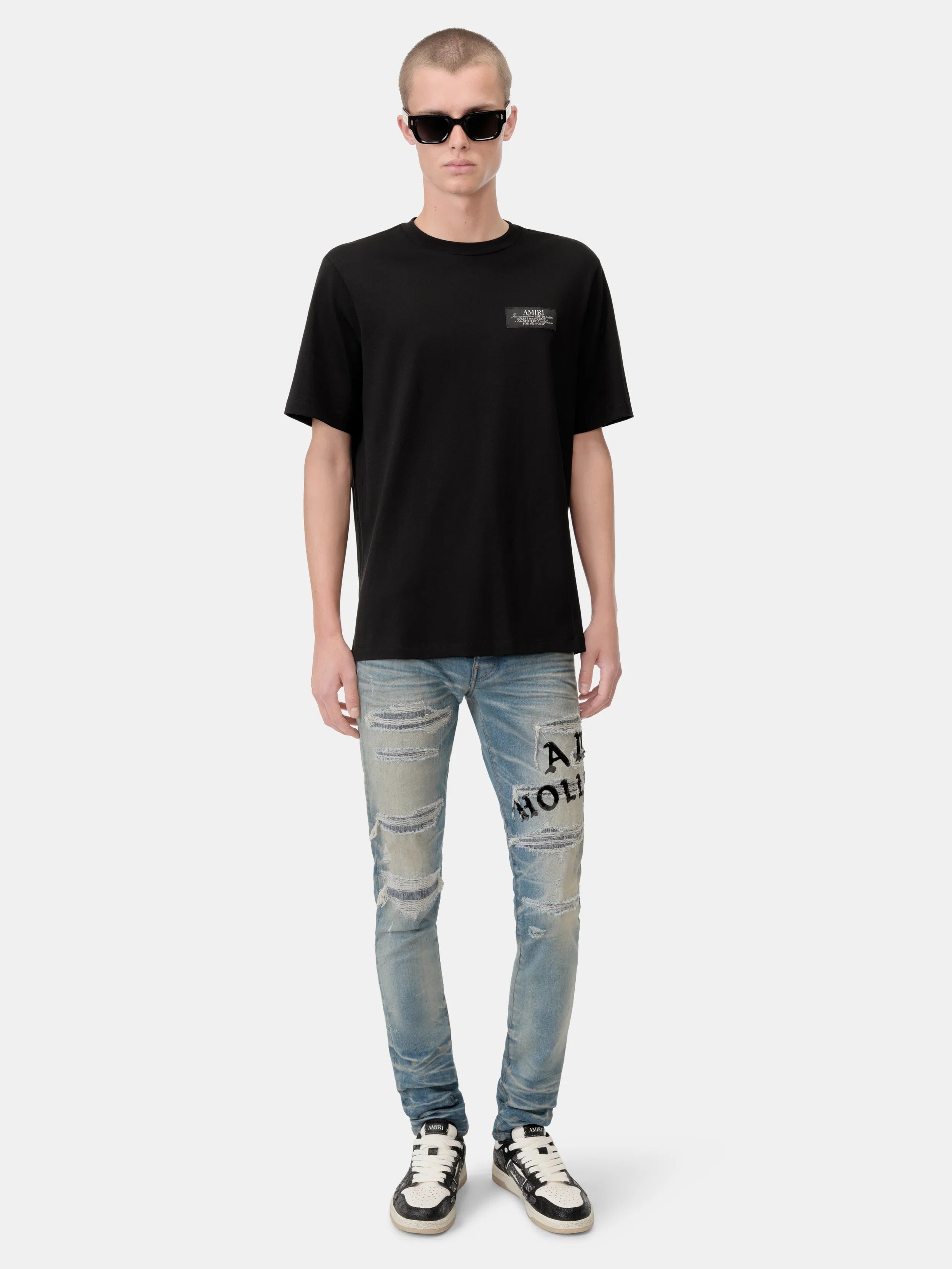 Slogan-print t-shirt-AMIRI-Verso