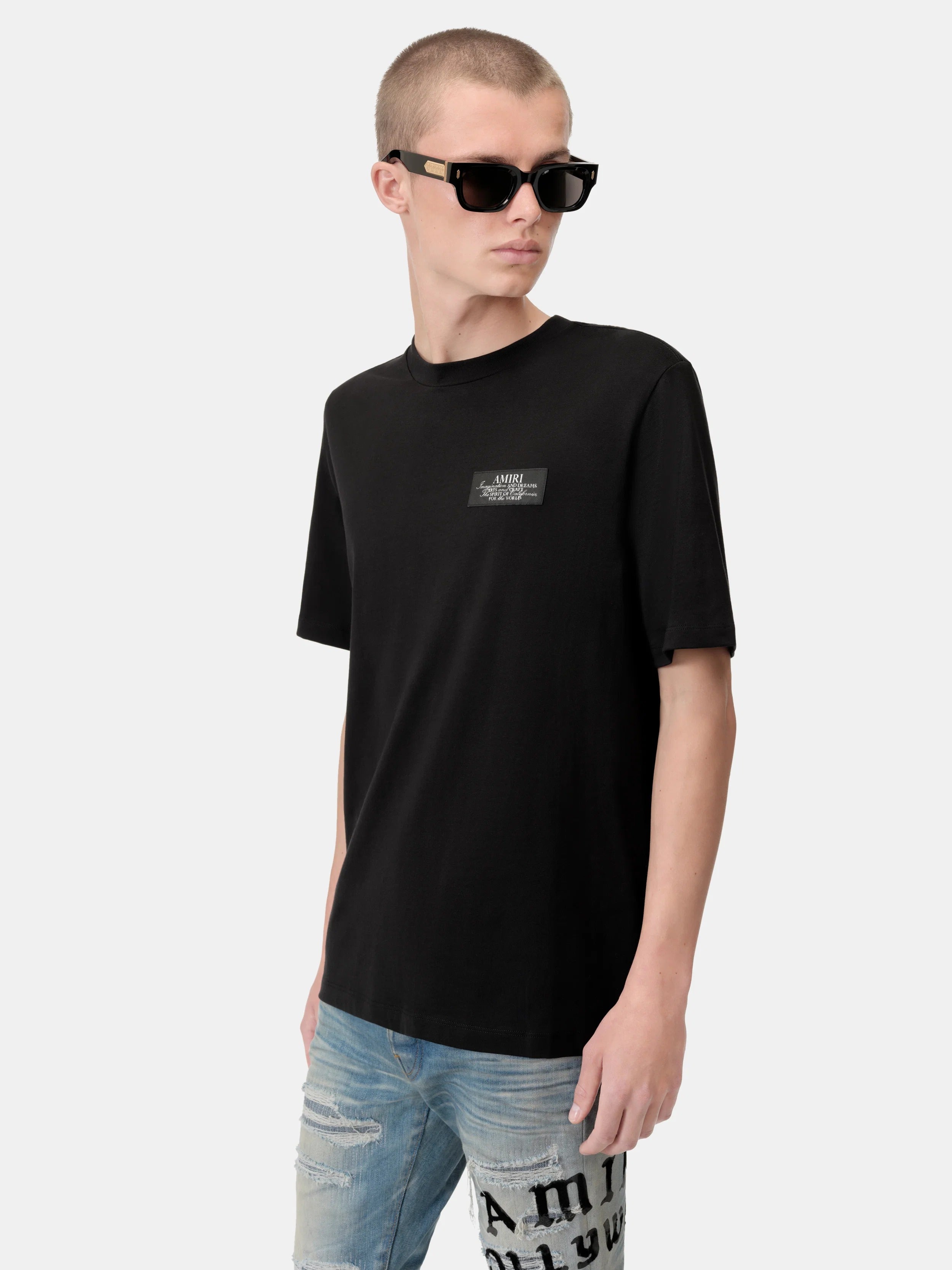 Slogan-print t-shirt-AMIRI-Verso