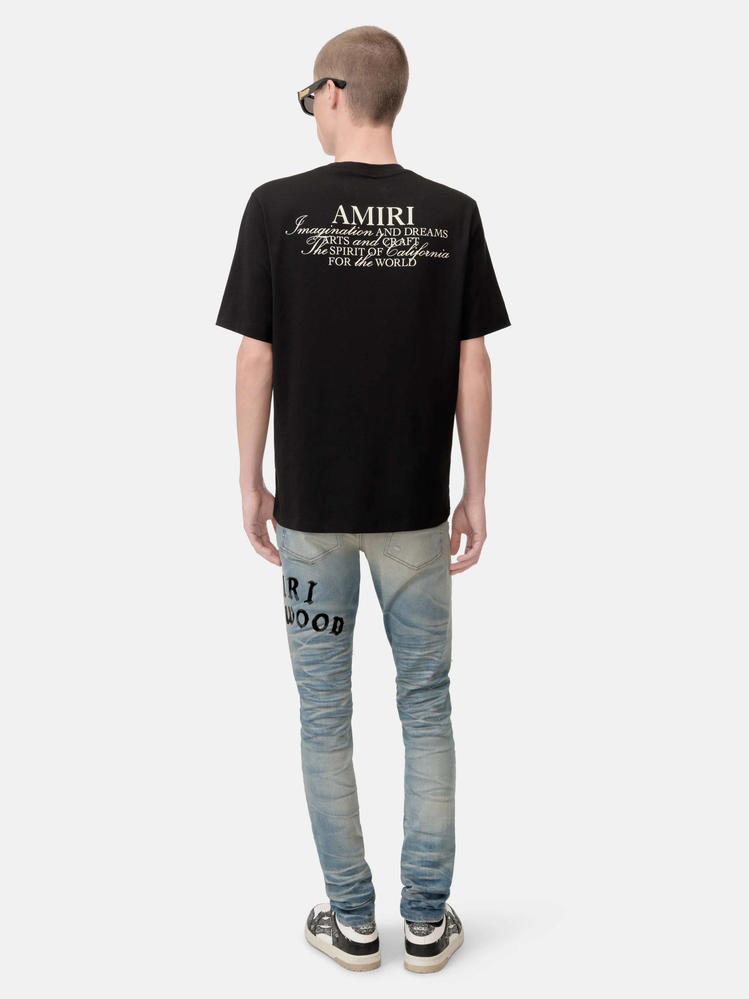 Slogan-print t-shirt-AMIRI-Verso