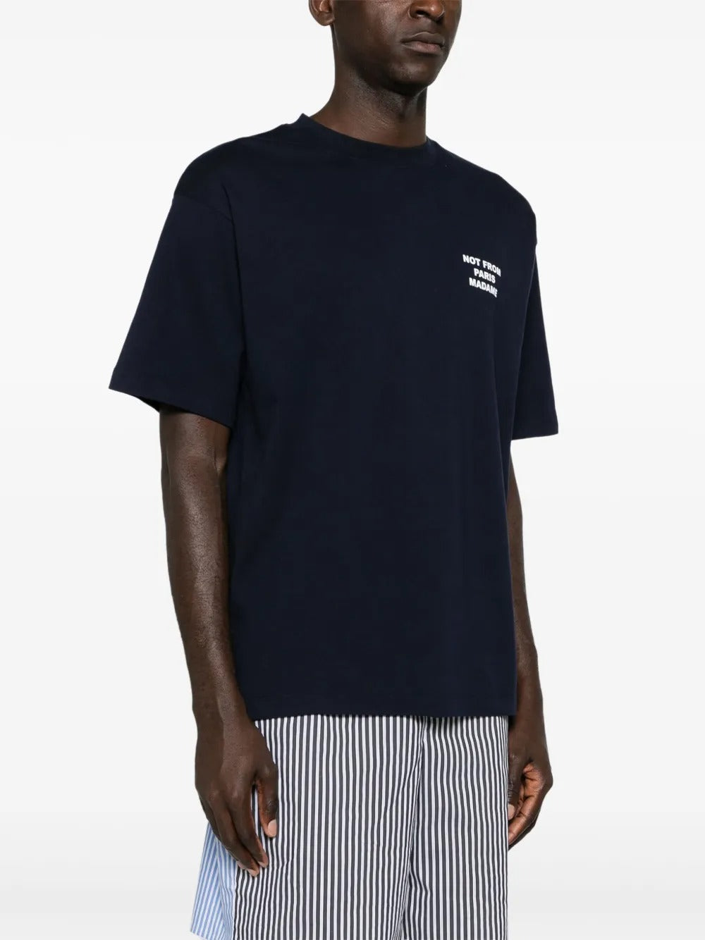 Slogan-print t-shirt-DRÔLE DE MONSIEUR-Verso