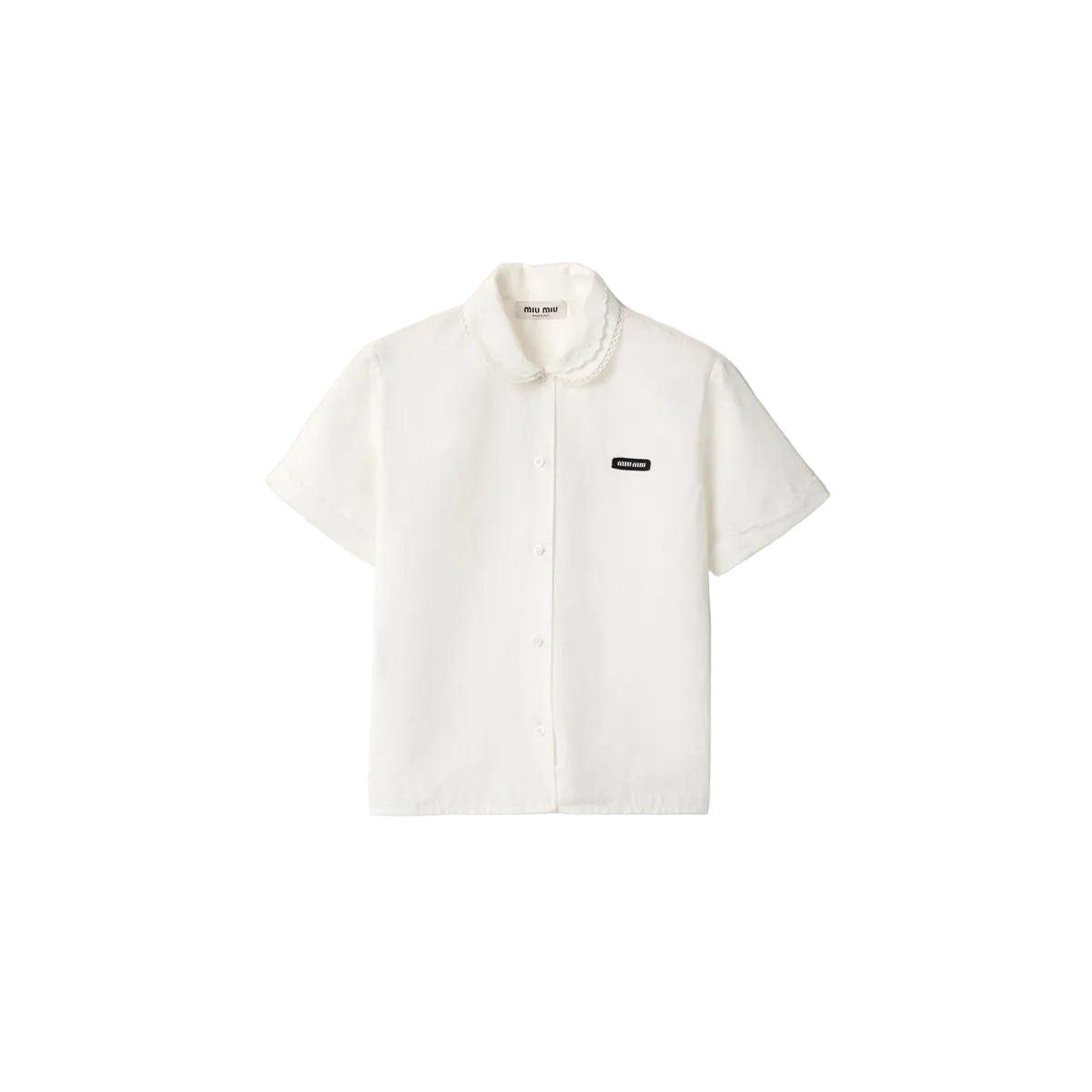Slubbed poplin shirt-MIU MIU-312045-40-Verso