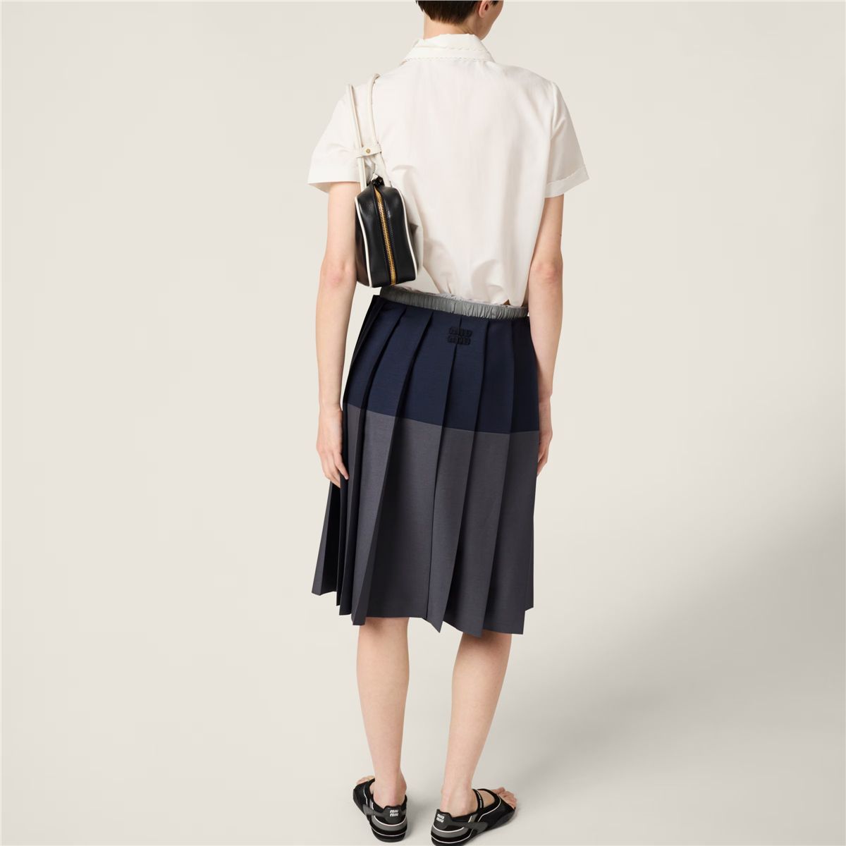 Slubbed poplin shirt-MIU MIU-Verso