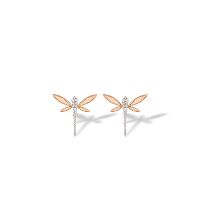 Small dragonfly clip earrings-ANAPSARA-Verso