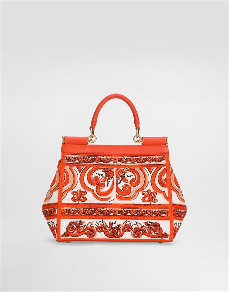 Small sicily handbag with majolica embroidery-DOLCE&GABBANA-Verso