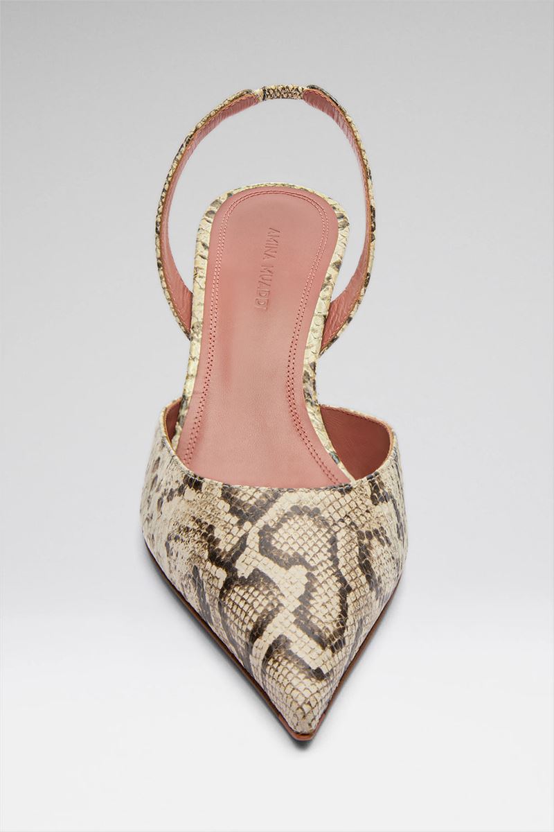 SOFIA SLING 60 SHINY SNAKESKIN PRINT LEATHER - AMINA MUADDI - Verso