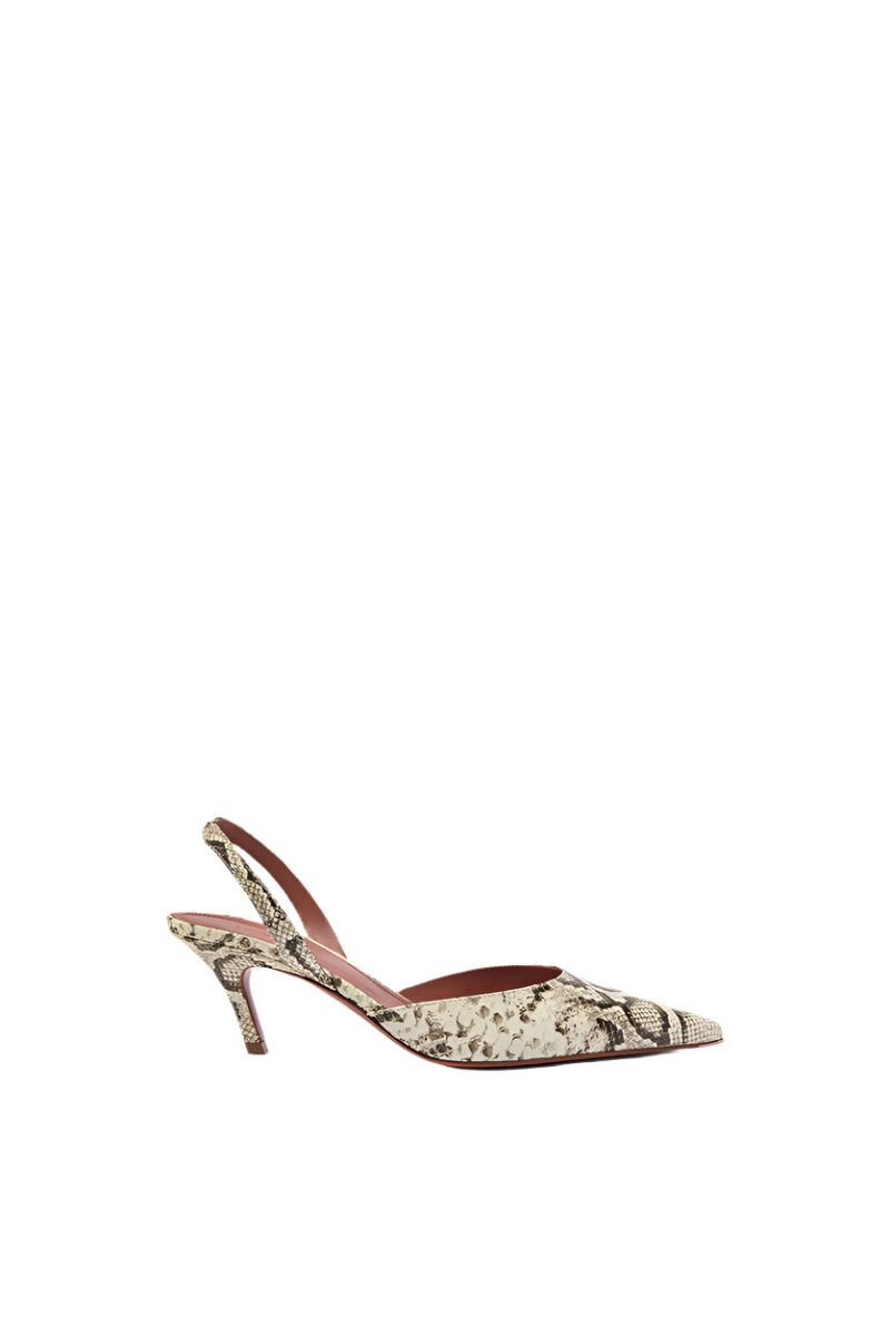 SOFIA SLING 60 SHINY SNAKESKIN PRINT LEATHER - AMINA MUADDI - Verso