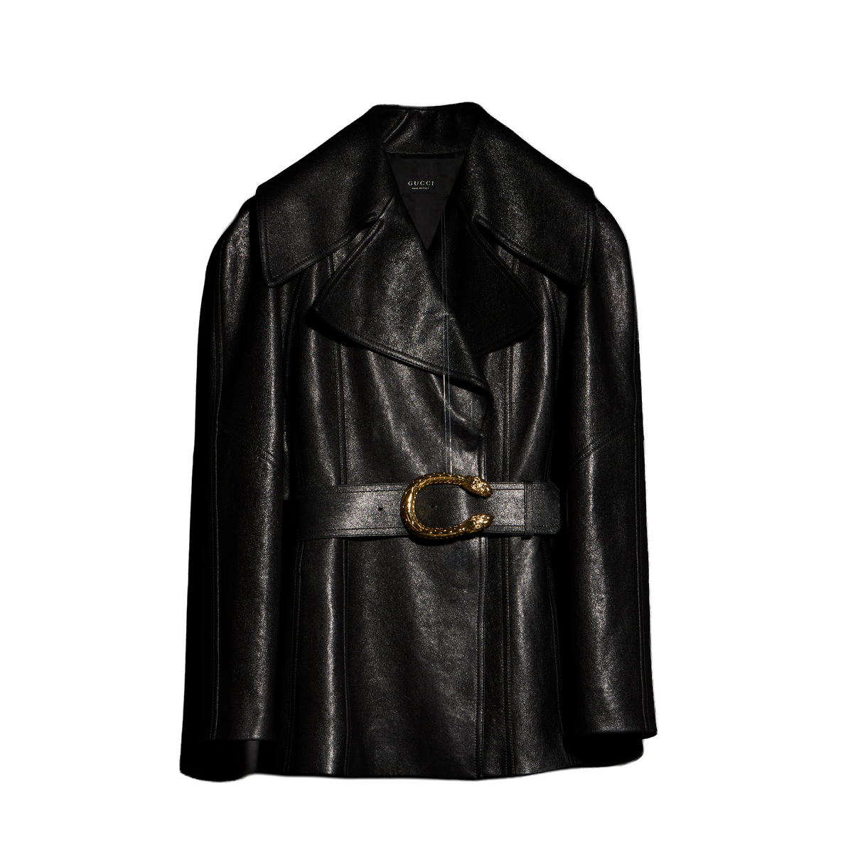 Soft Grainy Leather Trench-GUCCI-Verso