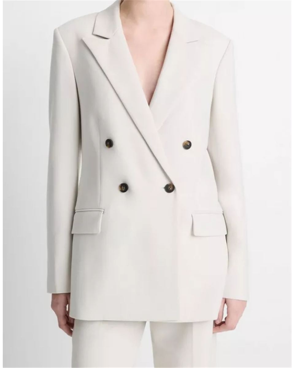 SOFT SCULPTURE DOUBLE-BREASTED BLAZER-VINCE-Verso
