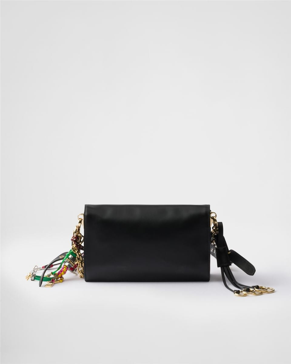 soft sound small leather shoulder bag with charms-PRADA-Verso