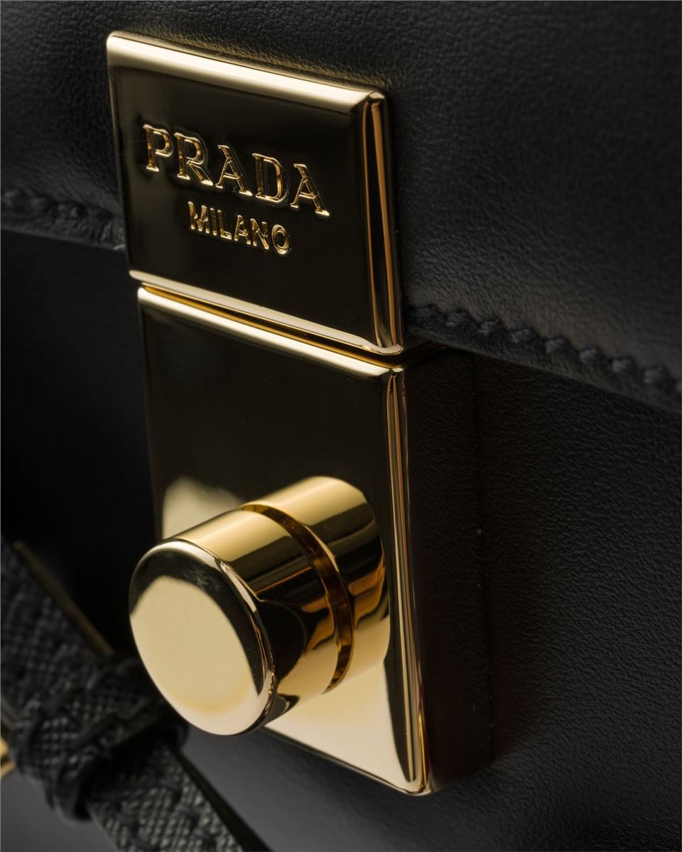 soft sound small leather shoulder bag with charms-PRADA-Verso