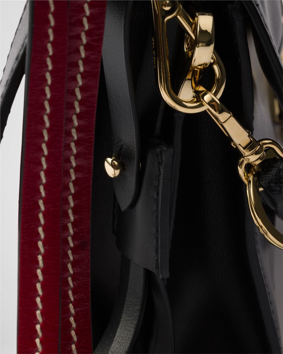 soft sound small leather shoulder bag with charms-PRADA-Verso