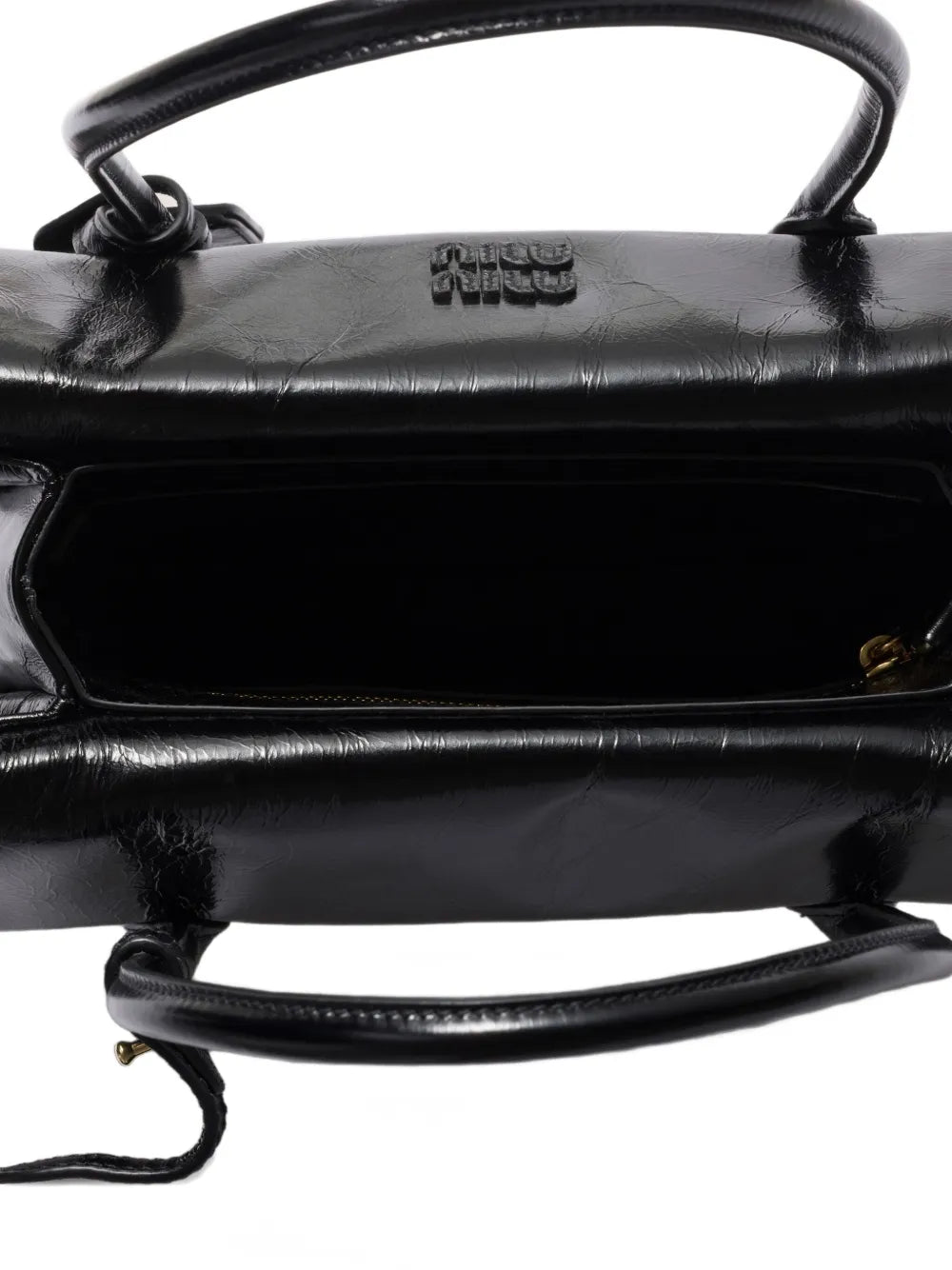 Solitaire leather tote bag-MIU MIU-Verso