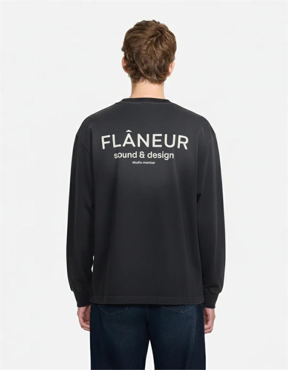 Sound & design long sleeve washed-FLÂNEUR-Verso