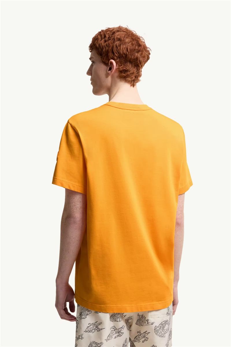 Space embroidered logo cotton t-shirt-MONCLER-Verso