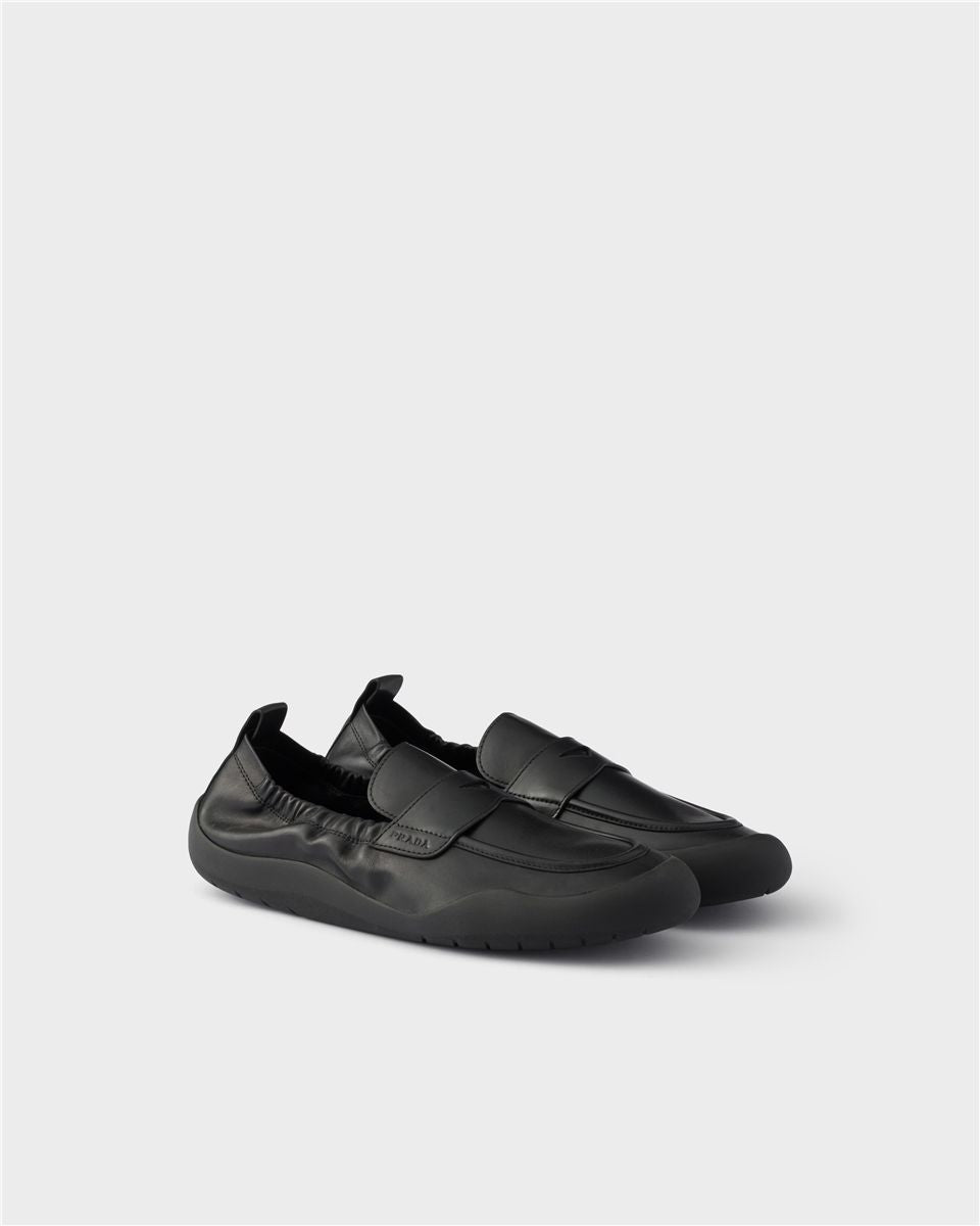 Speedrock leather loafers-PRADA-Verso