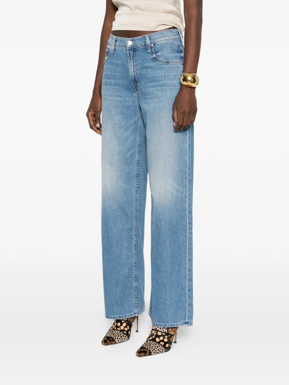 Spinner Zip Sneak Wide-Leg Jeans-MOTHER-Verso