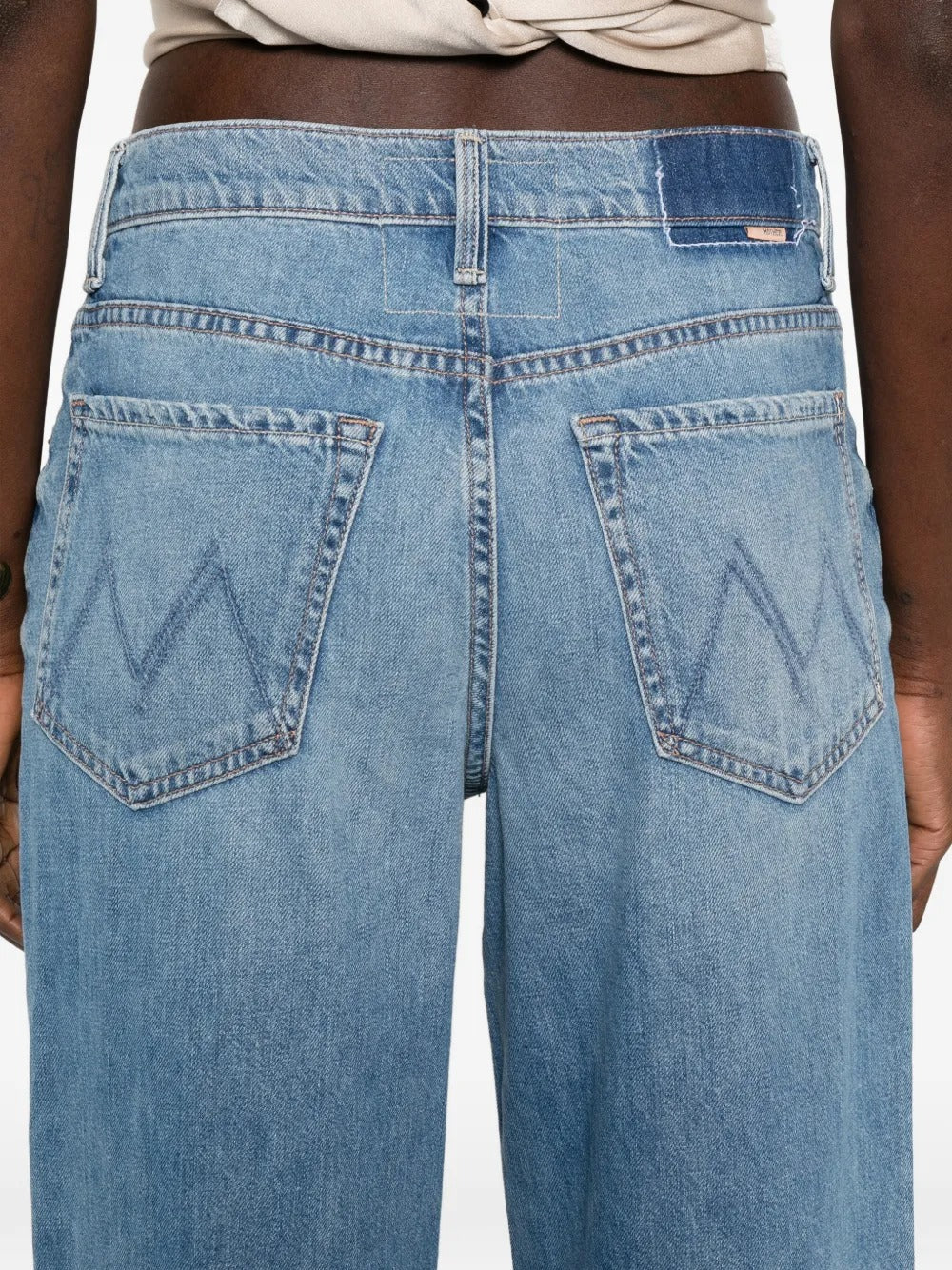 Spinner Zip Sneak Wide-Leg Jeans-MOTHER-Verso