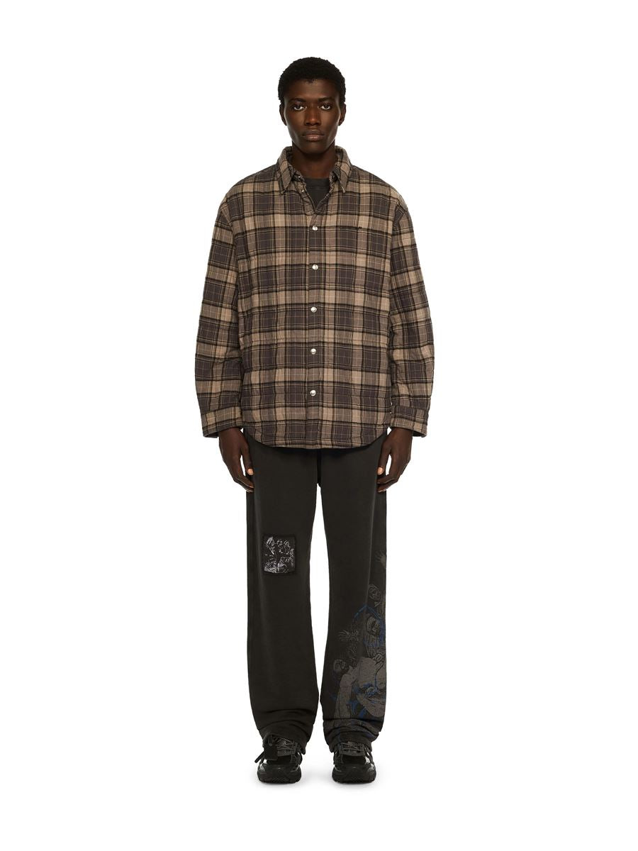 Spray arrow check flannel overshirt-OFF-WHITE-Verso