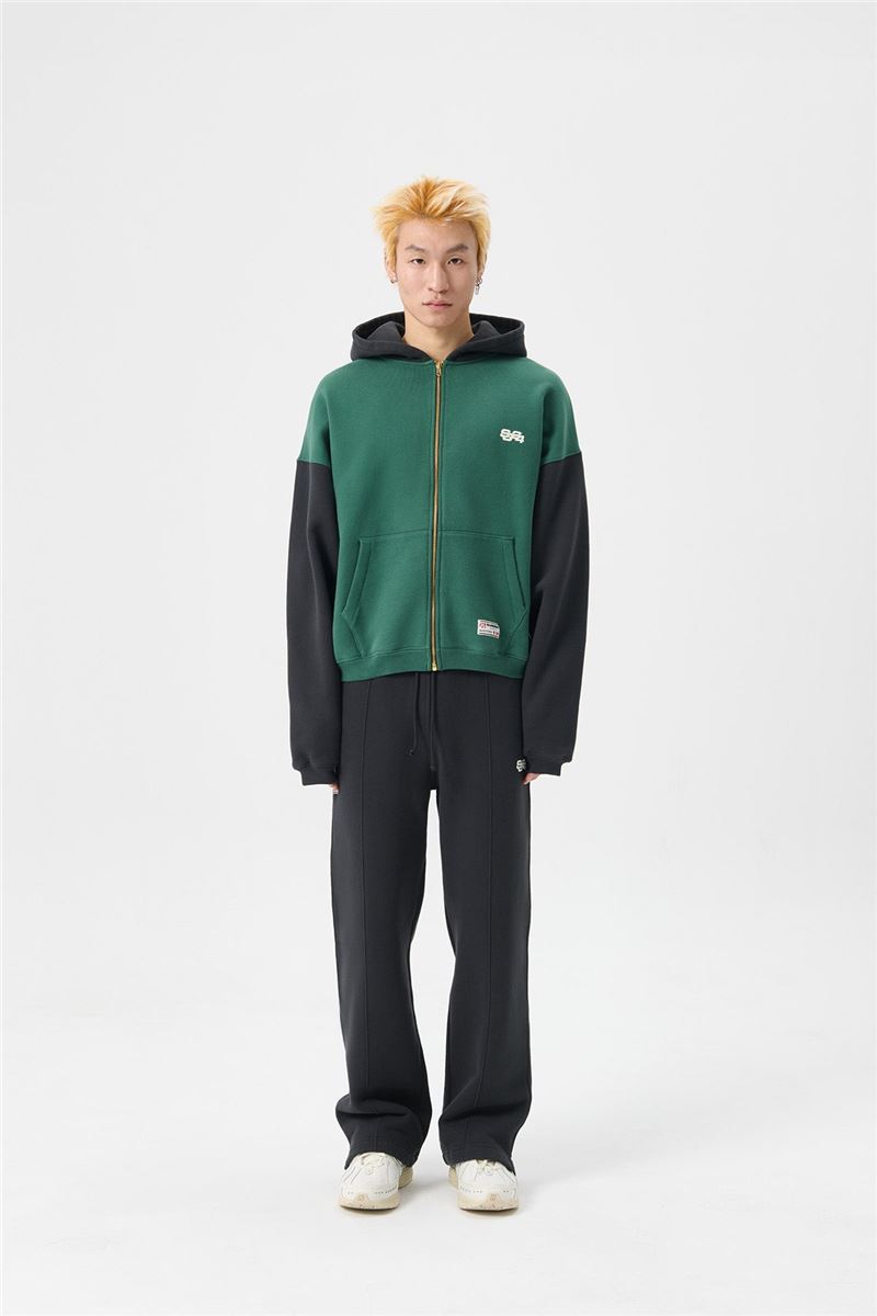 stack logo icon zip-up hoodie - hunter green-SUMMER GAMES-Verso