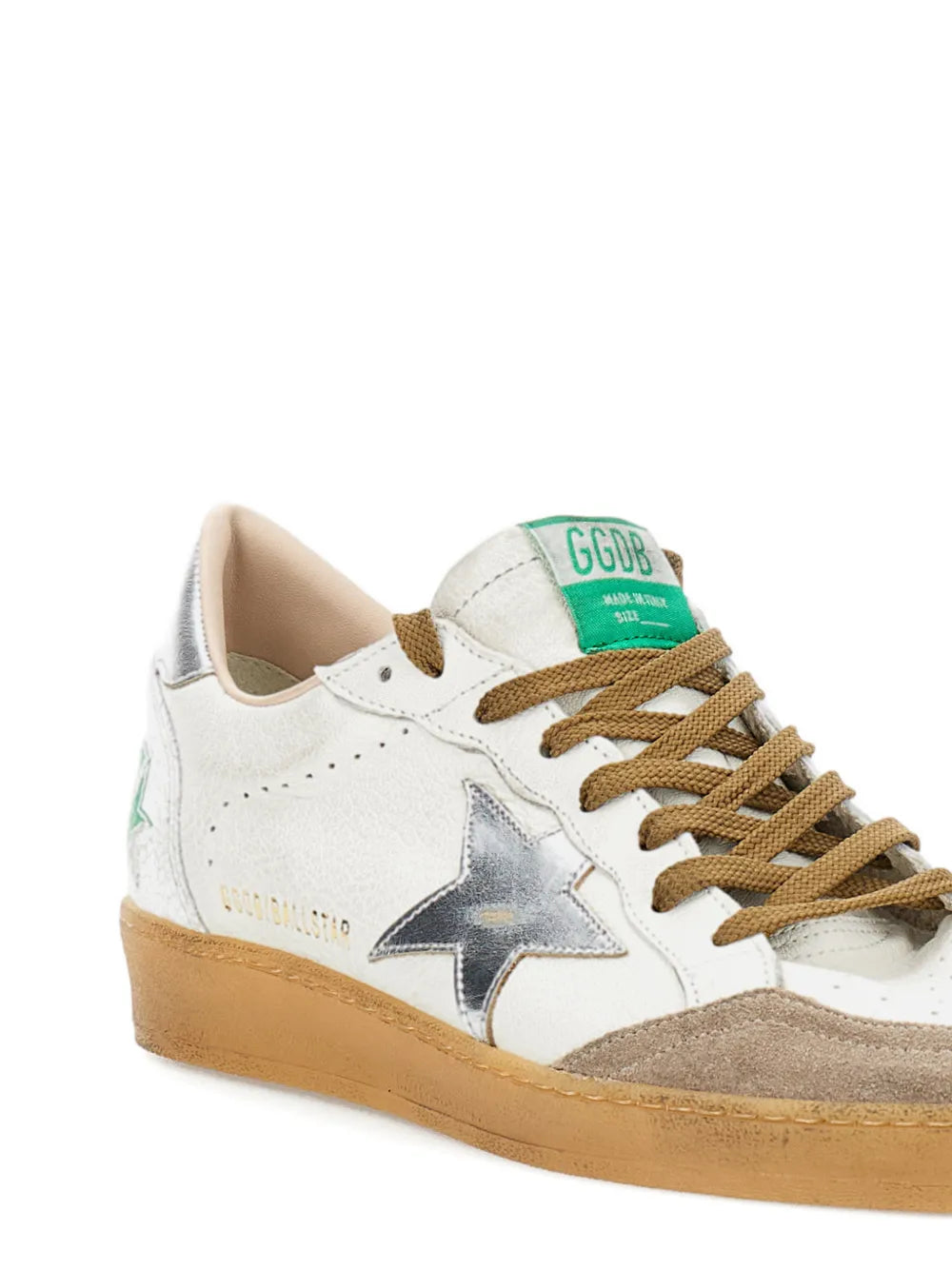 Star-applique leather sneakers-GOLDEN GOOSE-Verso