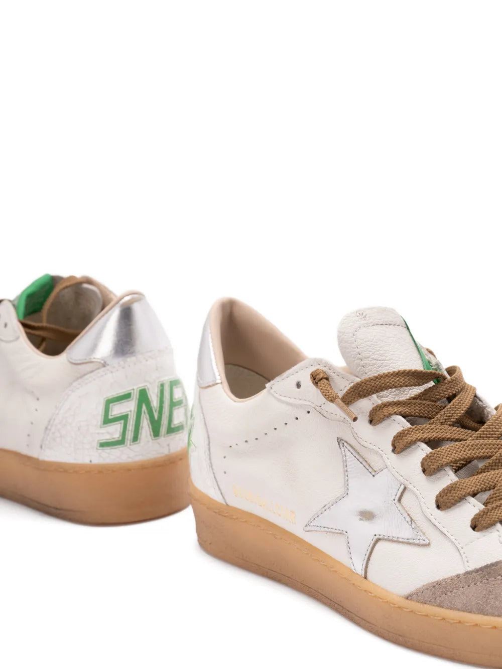 Star-applique leather sneakers-GOLDEN GOOSE-Verso