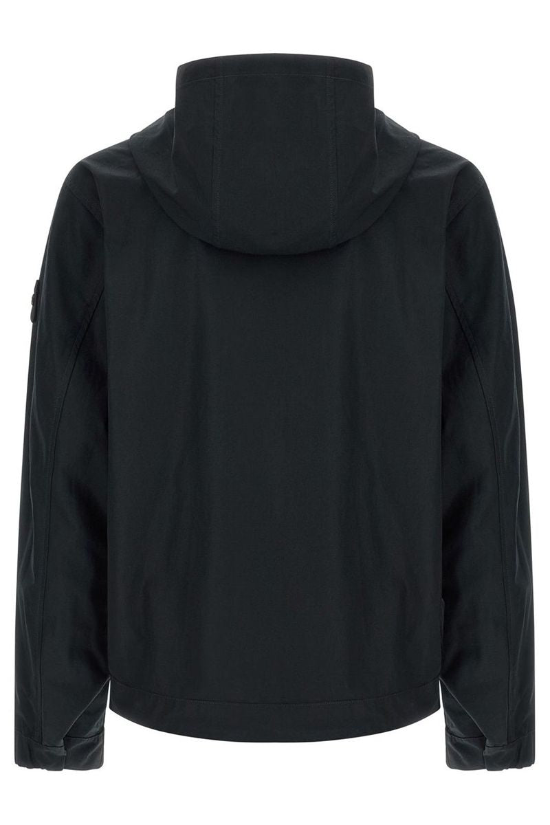 Stone island logo patch zip-up jacket-STONE ISLAND-Verso