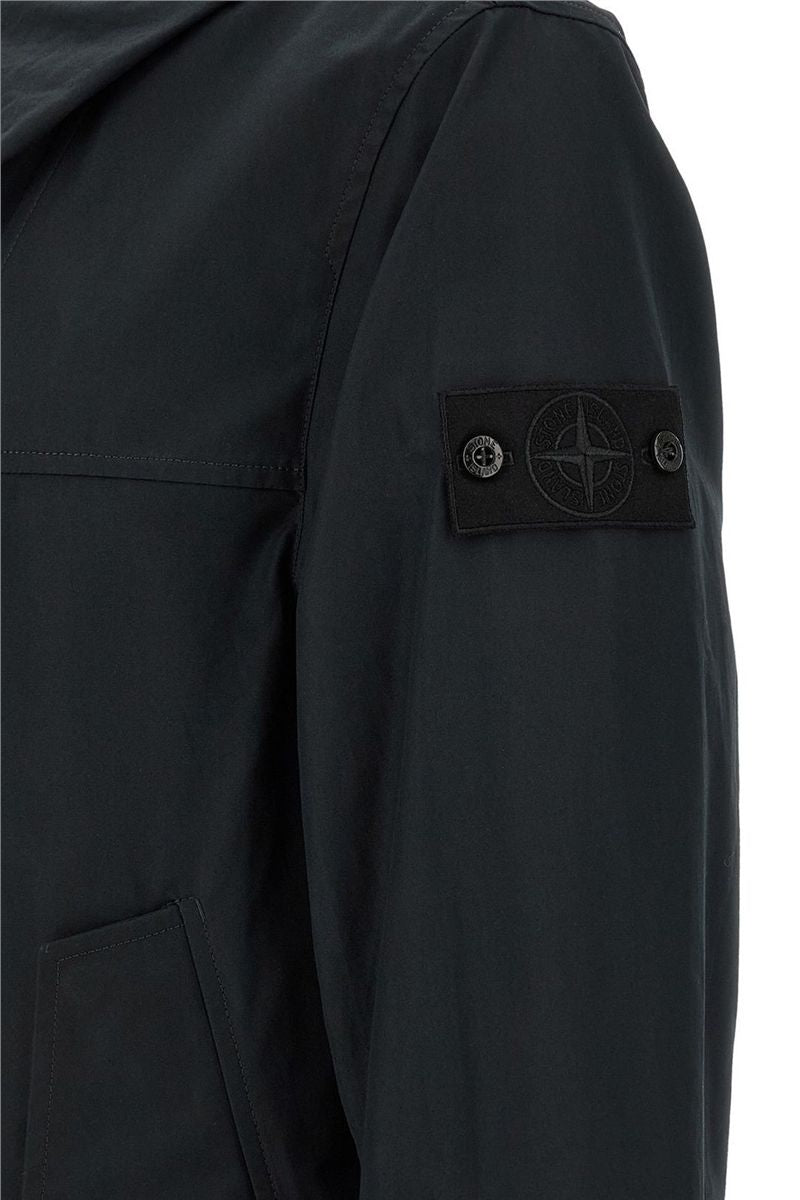 Stone island logo patch zip-up jacket-STONE ISLAND-Verso