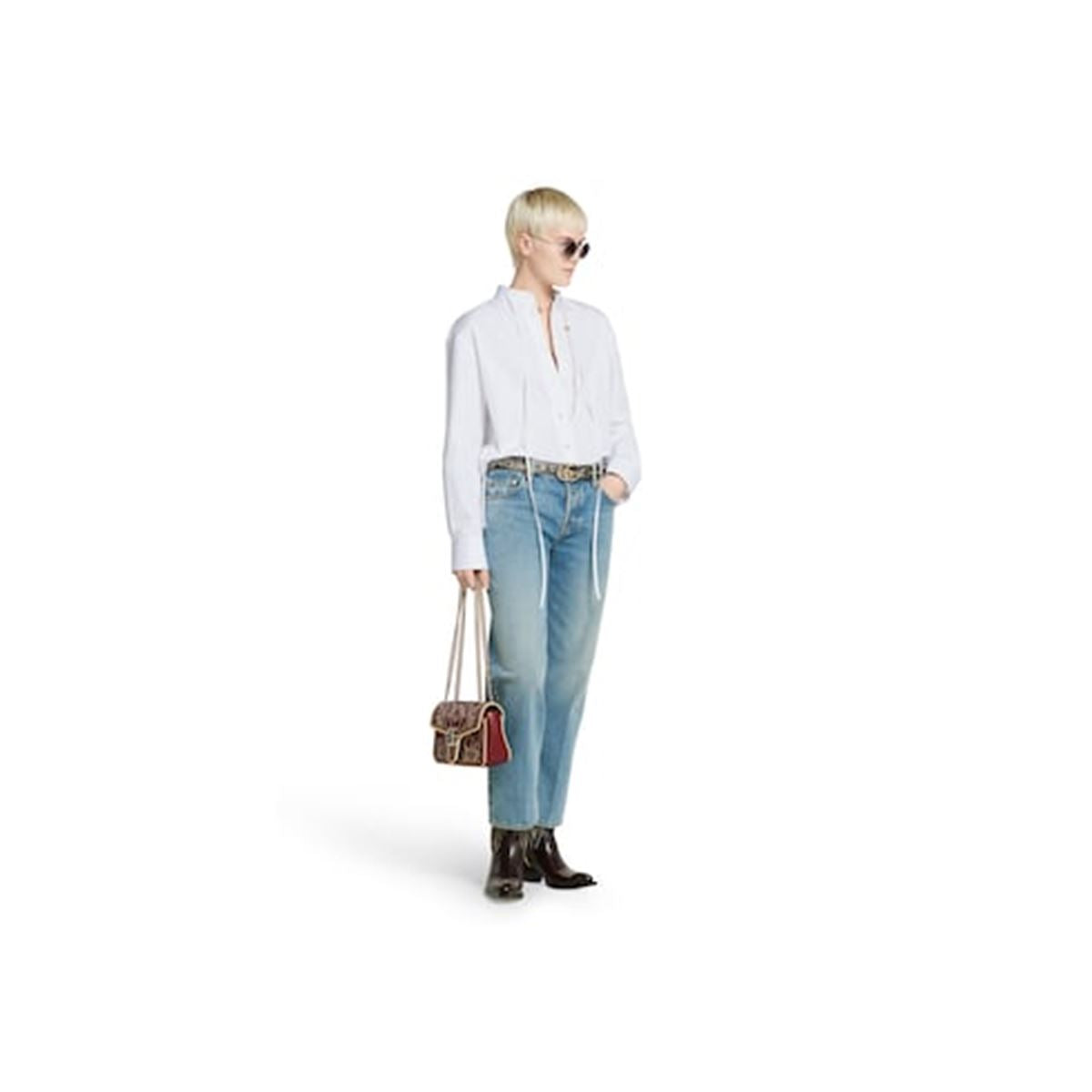 STRAIGHT FIT DENIM PANTS-GUCCI-Verso